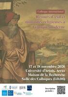 affiche colloque "Retours d'exils et minorités religieuses à l'époque moderne"